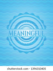 Meaningful water wave emblem. Vector Illustration. Detailed.