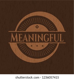 Meaningful wooden emblem