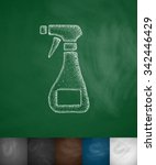means for cleaning icon. Hand drawn vector illustration. Chalkboard Design