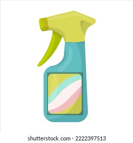 Means for cleaning with a sprayer. Vector graphics on a white background.