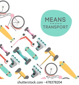 Means of transport background illustration