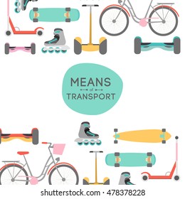 Means of transport background illustration