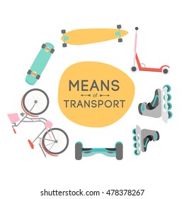 Means of transport background illustration