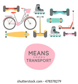 Means of transport background illustration