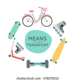 Means of transport background illustration