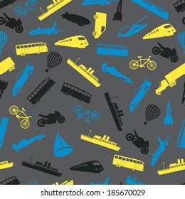 means of transport colorful pattern eps10