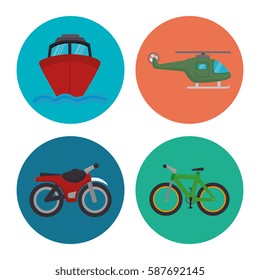 means of transport icons