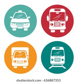 Means of transport icons
