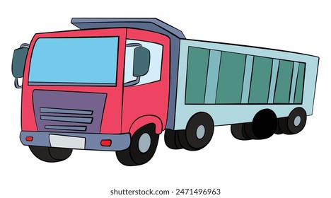 Means of transport truck vector