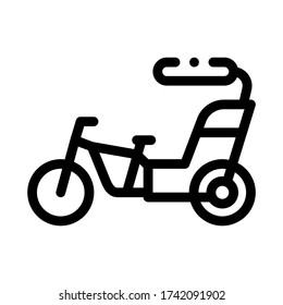 medios de transporte en malasia icono ilustración de contorno vectorial