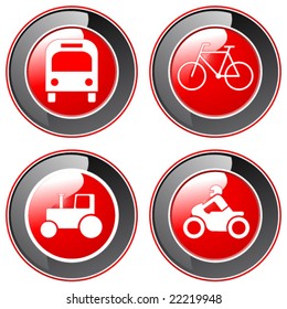 means of travel, transport - button-set - more buttons in my portfolio