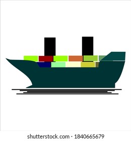 a means of water transportation, suitable for introducing children to the types of water transportation. sailing ship logo, transportation ship. engine boats, wind power ships