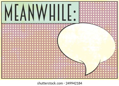 meanwhile comic book page, illustration in vector format