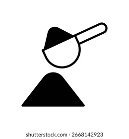 Icono de cuchara de medición Vector ilustración de stock
