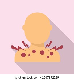 Measles icon. Flat illustration of measles vector icon for web design