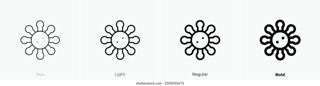 measles icon. Thin, Light Regular And Bold style design isolated on white background