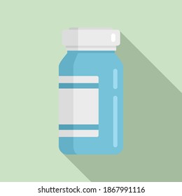 Measles pill jar icon. Flat illustration of measles pill jar vector icon for web design