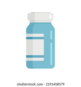 Measles pill jar icon. Flat illustration of measles pill jar vector icon isolated on white background