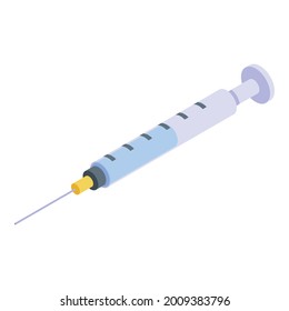 Measles syringe icon. Isometric of measles syringe vector icon for web design isolated on white background