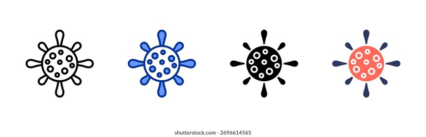 Measles Virus icon sheet multiple style collection