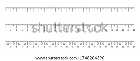 Measure centimeter and millimeter scale with numbers for ruler. Foto stock © 