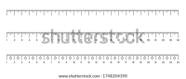 Measure Centimeter Millimeter Scale Numbers Ruler Stock Vector (Royalty ...