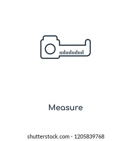 Measure concept line icon. Linear Measure concept outline symbol design. This simple element illustration can be used for web and mobile UI/UX.