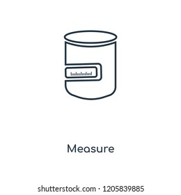 Measure concept line icon. Linear Measure concept outline symbol design. This simple element illustration can be used for web and mobile UI/UX.