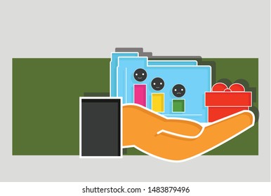 Measure concept Line vector illustration.