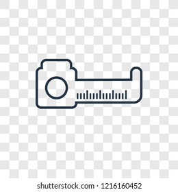 Measure concept vector linear icon isolated on transparent background, Measure concept transparency concept in outline style