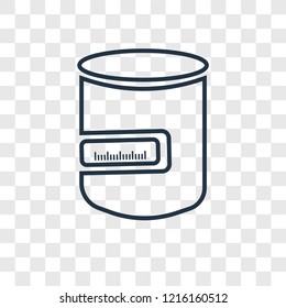Measure concept vector linear icon isolated on transparent background, Measure concept transparency concept in outline style
