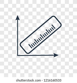 Measure concept vector linear icon isolated on transparent background, Measure concept transparency concept in outline style