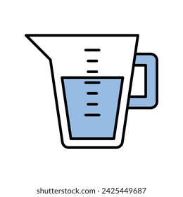 Ilustración vectorial de icono de taza de medida
