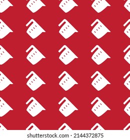 Cups de medida en el vector de color de fondo rojo Silueta arte Patrón sin inconvenientes se puede utilizar para el diseño de fondo y de ropa