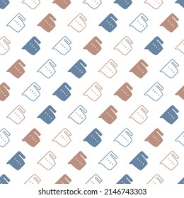 Measure Cups Utensil Vector Graphic Silhouette Seamless Pattern can be use for background and apparel design