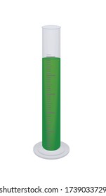 Measure cylinder glass. vector illustration