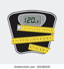 Measure design over gray background, vector illustration