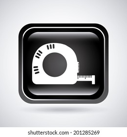 Measure design over gray background, vector illustration