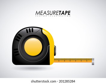 Measure design over gray background, vector illustration