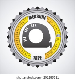 Measure design over gray background, vector illustration
