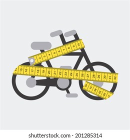 Measure design over gray background, vector illustration