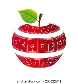 Measure design over white background, vector illustration