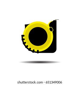 Measure flat icon. ruler design