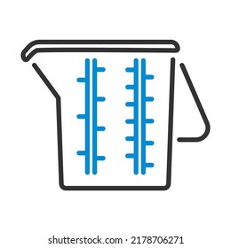 Measure Glass Icon. Editable Bold Outline With Color Fill Design. Vector Illustration.
