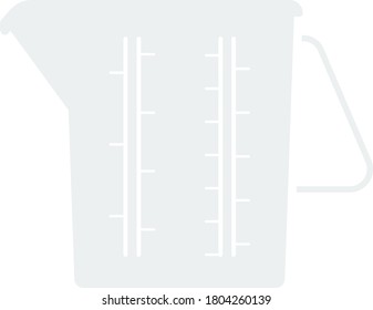 Measure Glass Icon. Flat Color Design. Vector Illustration.