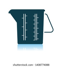 Measure Glass Icon. Shadow Reflection Design. Vector Illustration.