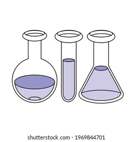 diseño vectorial de laboratorio de ciencias del vidrio de medida