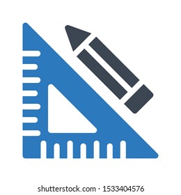 measure glyph color vector icon