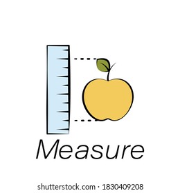 measure hand draw icon. Element of farming illustration icons. Signs and symbols can be used for web, logo, mobile app, UI, UX