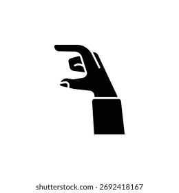 Ícone de vetor de gesto de mão de medida. Gesto de mão ícone estilo sólido. uso perfeito para logotipo, apresentação, site, e muito mais.